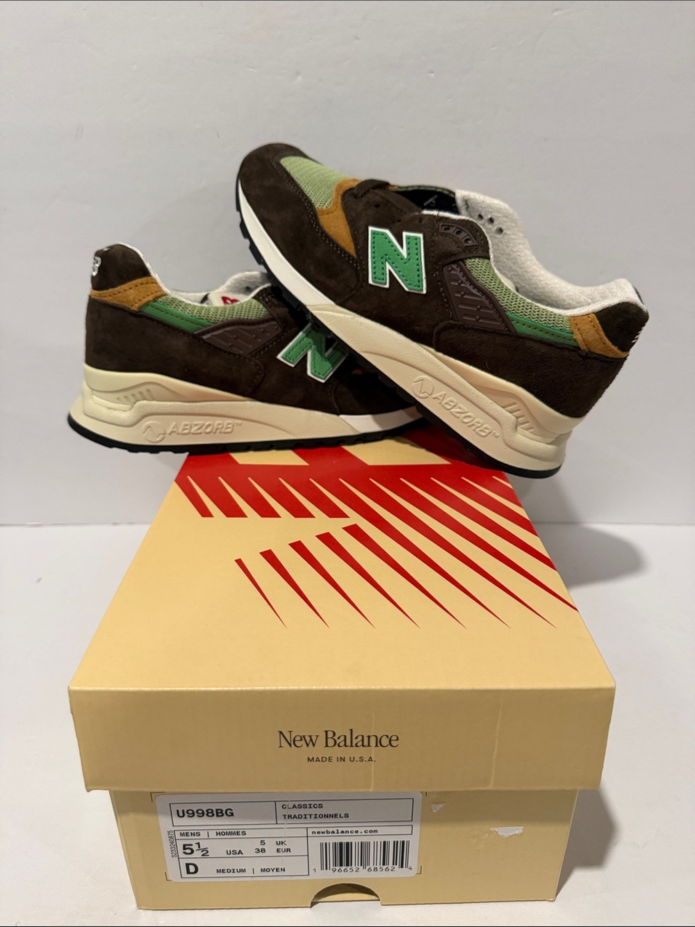 NB996 x TS ‘Brown Green' Sz: 5.5 (U998BG)